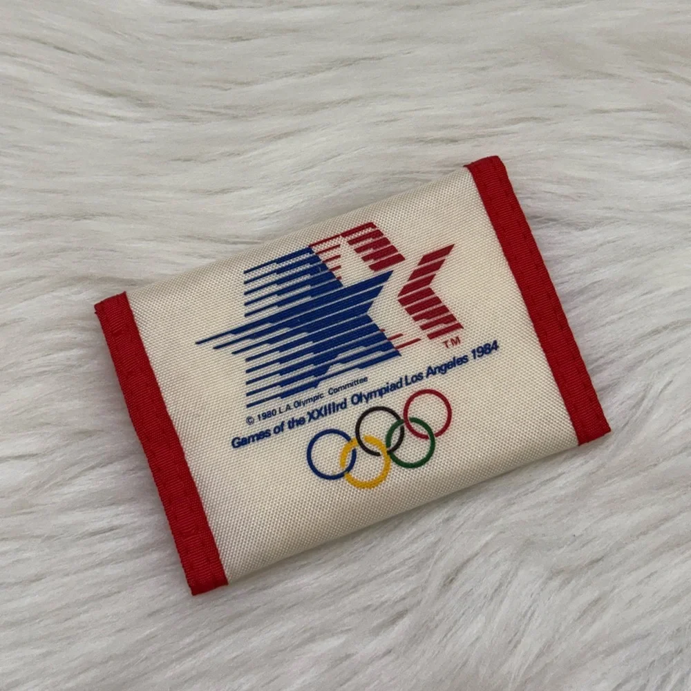 U.S. OLYMPIC COMMITTEE - RED WHITE BLUE NYLON USA TRIFOLD VELCRO WALLET